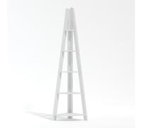LPD Tiva White Corner Ladder Shelving - Clean 5-Tier Display With Modern Elegance