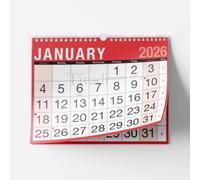 TIVADI 2026 Wall Desktop Planners and Calendars (2026 Easy View Monthly Planner, Wall Calendar, Spiral bound for Office Home School, (Size 22cm x 27.5cm))