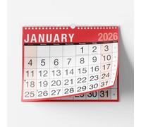 TIVADI 2026 Wall, Desktop Planners and Calendars (2026 Easy View Monthly Planner, Wall Calendar, Spiral bound for Office Home School, (Size 22cm x 27.5cm))