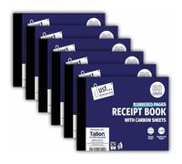 TIVADI Receipt Book with Carbon Sheet, Proffessional 80 Pages Invoice Book, Pack of 6, Half Size A6