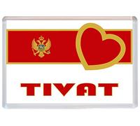 Tivat - Love Montenegro/Montenegrin Flag Towns & Cities - 96 x 67mm Jumbo Fridge Magnet
