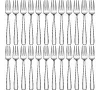 Tivcck 24-Piece Dessert Forks - Stainless Steel, 5.4 Inch Small, 3-Tine Mini Salad & Fruit Forks, Mirror Polished, Dishwasher Safe