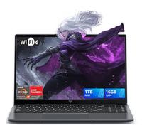Tivique 15.6 Inch Gaming Laptop with AMD Ryzen 7 5825U (Processor up to 4.5GHz) 8C/16T - 16GB RAM DDR4*2 + 1TB M.2 SSD, 1080 HD Display, HDMI, BT5.2,USB3.2,Type-C,Dual Speakers,65W Fast Adapter,WiFi 6