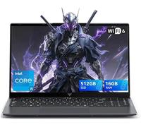 Tivique 15.6 inch Laptop with 12th Core i5-12600H Processor up to 4.5 GHz (Beat Ryzen 7 5825U) 12 C/16T - 16GB RAM DDR4 + 512GB M.2 PCIe 4.0 SSD Computer,1080P FHD,BT5.2,USB3.2,Type-C,Privacy, WiFi 6