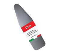 TIVIT Ironing Board Cover 18 x 50, Made in Italy. Pro Grip Pad Covers w/3 Fastener Straps & Pull Bungee Cord - Durable Scorch & Stain Resistant Padded Layers, Heat Reflective AlumiTek PRO Top Coat