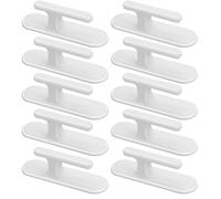 Tivleed 10 Pcs Blind Hooks for Cord,Plastic Blind Cord Holder Wall Blind Cord ,Self-Adhesive Curtain Hooks with Industrial-Strength Adhesive for Bathrooms, Homes and Office
