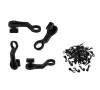 Tivleed 100 Pack Black Plastic Curtain Glider Hooks - Heavy Duty Curtain Track Gliders & Rail Fittings for Caravan, Motorhome, Home, Drapes & Blackout Curtains, Universal Sliding Hooks