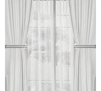 Tivleed 2 Pack No Drill Curtain Tie Backs Holdbacks, Self Adhesive Metal Curtain Hooks Wall Mount, Drapery Door & Window Holder Pull Backs for Living Room Home Decor (2, Silver minimalist style)