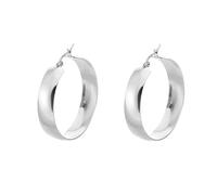 Tivleed 30mm Hypoallergenic Silver Hoop Earrings for Women - Lightweight, Elegant Chunky Hoops, Gift for Daily & Special Occasions