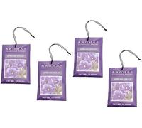 Tivleed 4-Pack Hanging Lavender Sachets - Natural Moth Repellent & Freshener for Wardrobe, Closet, Drawers, Cars, Storage - Long-Lasting Scent