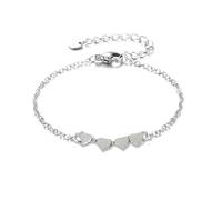 Tivleed 40th & 50th Birthday Gifts for Women .Birthday Gifts for Women,Sterling Silver Heart Bracelet for Thoughtful Present, Silver-Coloured Jewellery with Heart Accents & Gift Card
