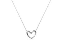 Tivleed Adjustable Heart Necklace for Women - 45cm Silver-Tone Alloy Chain, Elegant Heart Pendant for Everyday Wear, Dating & Parties