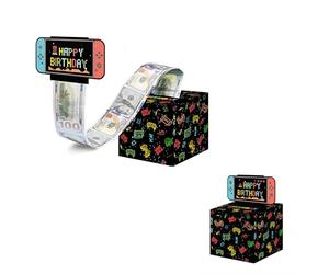 Tivleed Birthday Money Box Cash Gift Pull, Money Gift Box, Surprise Money Gift Box with Pull-Out Card & 50 Bags, Creative Cash Present for Kids Adults Birthdays