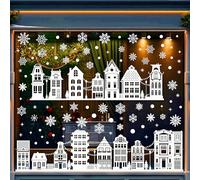 Tivleed Christmas Window Stickers, Christmas Decorations, Window Clings, 9 Sheets Reusable Double-Sided PVC Static Decals for Holiday Indoor Window Glass Door Decor, 20x30cm