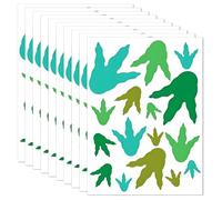 Tivleed Dinosaur Stickers, Dinosaurs Party Decorations, Dinosaurs Wall Stickers, 5 Sheets PVC Dinosaur Footprint Decals for Home Nursery Classroom Decor