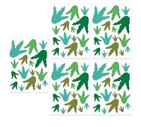 Tivleed Dinosaur Wall Stickers, Dinosaur Footprint Decals, Nursery Wall Stickers, 5 Sheets Realistic Dino Trackway with Natural Sizes for Boys Bedroom Classroom Party Decor