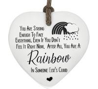 Tivleed Inspirational Gifts for Women Rainbow Heart Sign Plaque Cheer Up Gifts for Women, Motivational Plaques White Acrylic(7.3 * 6.8 * 0.3cm) Friendship Keepsake for Sisters