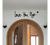 Tivleed Love You Bye Above Door Sign, Wall Art for Hallway and Stairs, Love You Bye Sign, Modern Black Wooden Letter Sign for Home Decor (Black)