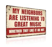 Tivleed Man Cave Accessories Vintage Metal Sign, Retro Decor Sign 20x30cm Wall Art Gift for Music Lovers, Garage Bar Office Decor, Unique Gift Idea