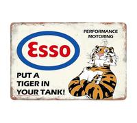 Tivleed Metal Signs Man Cave Bar Accessories for Home Pub 1PCS Vintage Metal Sign, Retro Garage Wall Decor 20 x 30 cm Iron Metal Wall Plaque (Tiger)