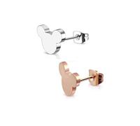 Tivleed Mickey Mouse Stud Earrings - 8mm Stainless Steel Hypoallergenic Earrings for Women & Girls, Gold & Silver Pair with Butterfly Backs,Mickey Mouse AB stainless steel butterfly earrings
