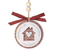Tivleed New Home Gifts House Warming Gifts Housewarming Gift Hanging Ornaments for Women, Couples&Homeowners Elegant Wooden Home Decor with Circular Design, Multi-Style Hooks