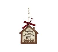 Tivleed New Home Gifts Housewarming Gifts 2025 Wooden Hanging Ornament, Thoughtful Present for New Homeowners First Christmas Keepsake Home Decor Gift for Women & Couples