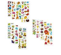 Tivleed Party Bag Fillers for Kids, Stickers for Children, Animal Stickers - 12 Sheets Cute 3D Cartoon Stickers with Cats, Dogs, Butterflies and Various Animals