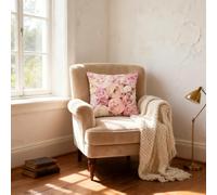 Tivleed Pink Cushion Covers 45 x 45 cm, Floral Cushion Covers, Cotton Throw Pillow Case for Livingroom Sofa Bed Garden Patio Decor - Soft 18x18 Inch Square Cushion Cover (Pink-Rose)