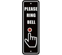Tivleed Please Ring The Bell Sign 1Pcs - 25x8cm Acrylic Office Door Sign Glossy Self Adhesive 2mm Anti-Warp Nameplate for Front Door Apartment Gate House