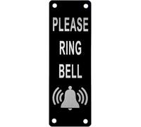 Tivleed Please Ring The Bell Sign 1Pcs-Aluminum Door Plaque (15x5cm), Self-Adhesive & Pre-Drilled Holes, Weatherproof Doorbell Sticker for House, Apartment, Office - No Knocking, Polite Visitor Notice