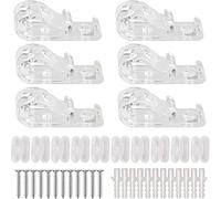 Tivleed Roman Blind Clips, Roller Blind Chain Connectors, Roller Blind Fittings, 6 PCS Child Safety Clear Blind P Clip with 10 Chain Connectors, 12 Metal Screws, 12 Plastic Pillars for Vertical Roman