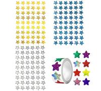 Tivleed Star Stickers,Small Star Stickers, Gold Stars Stickers, 1580PCS Multi-Color for Reward Charts - Gold Blue Silver Holographic Glitter Stars for Kids Teachers Classroom