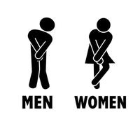 Tivleed Toilet Signs for Door, Toilet Sign PVC WC Sign, Self-Adhesive Male and Female Restroom Symbols for Hotel, Shop, Restaurant, Home Decoration 20x30cm Black