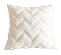 Tivleed White Cushion Covers, Cushion Covers 45 x 45, Soft Pile Fabric Pillow Case for Sofa Bedroom Living Room, Decorative Throw Pillow Cover