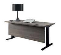 Tivoli Left Desk with Modesty - Grey Wood