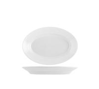 Tivoli White Oval Porcelain Plate 23 Cm