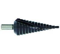 Tivoly 11438720637 HSS TiAlN Step Conical Spiral Groove Drill Bit, Black