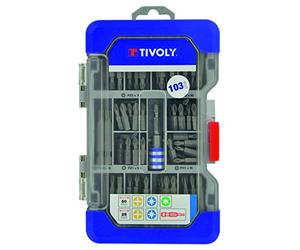 TIVOLY 11501570045 Set of 103 Short and Long Screwdriving Bits
