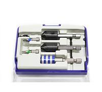 Tivoly 11900670002 Tool Set with Drill Bits/Walnut Bits/Screw Bits/Bit Holder, Grey, 5 Pieces