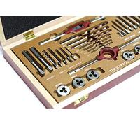 Tivoly Set of 30 7 Sets of 2 Taps + 7 Dies + 2 Accessories M3 to M12 + 7 Furius HSS Metal Drill Bits