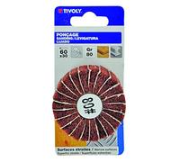 Tivoly Xt10152015034 Foam Wheel and Abrasive Blades for Drill Diameter 60 x 30 cm Grit 80 Quick Change Discs
