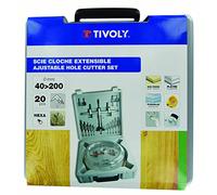 Tivoly XT50527052950 Extendible Hole Saw Set 20p Diameter 40 >200 mm