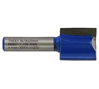 Tivoly XT60642067841 Straight Router Bits | 2 Diamond Cut Cutters Diameter 18 mm, Blue