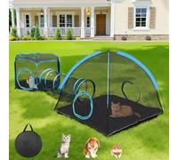 Tivray 3-in-1 Outdoor Cat Enclosure, Portable Catio Tent with Tunnel