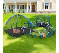 Tivray 4-in-1 Outdoor Cat Enclosure, Portable Catio Tent with Tunnel