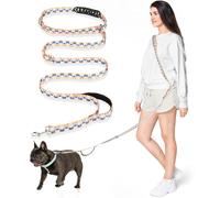 Tivray Hands Free Dog Leash, 8.5ft Versatile Crossbody Waist Leash with 3 Rings for Small & Medium Dogs, Orange