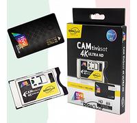 TIVU' SAT EasyMouse 4K Ultra HD SmartCam & Card - Black - Includes TiVuSat 4K UHD, Italian HD/4K Channels via Satellite Eutelsat HotBird 13.0° East