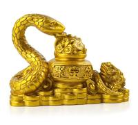 TIVUNORON 2025 Year of the Snake Statue, Feng Shui Year of the Snake Ornament, Chinese Snake Sculpture, Chinese New Year Figurine Decoration, Lunar New Year Figurine
