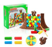 TIVUNORON Squirrel Balance Game, Educational Board Game, Stacking Toy for Kids Boys and Girls, Squirrel Stacking Block Tower Toy, Birthday Gift for Kids